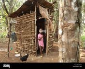 a girl comes out of a home latrine in the village of kawejah grand crea73.jpg from village open latring