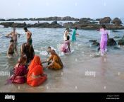 indian women bathing in the sea kanyakumari cape comorin india cw3ak7.jpg from desi hot sea beach