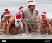 members of a nudist club take an involuntary bath when the ice breaks d51m1b.jpg from nudist bath