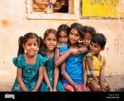 six rural indian village girls andhra pradesh india dje282.jpg from villege six