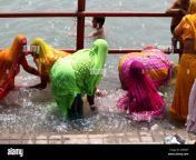 women bathing in the ganges river at the third shahi snan kumbh mela d384np.jpg from kumbh mela bathing hot sexy