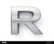 3d render of metallic alphabet letter symbol r isolated on white background e6w33w.jpg from r 3d
