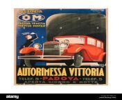italian auto vintage advertisement poster autorimessa vittoria padova f0kcck.jpg from 1898 1930 italian classic xx