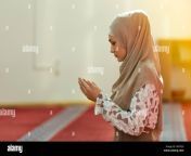young beautiful muslim woman praying in mosque hdff2d.jpg from www muslim