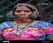 portrait of woman with traditional jewelry vanjara tribe maharashtra h32r2k.jpg from vanjara