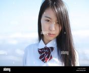 young japanese woman in a high school uniform by the sea chiba japan jax8a9.jpg from very young japanese school jpg