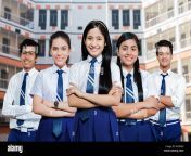 indian group school students friends arms crossed standing together kx38gh.jpg from indian school garup opan hindi