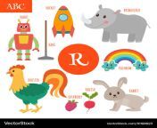 letter r cartoon alphabet for children radish vector 10188923.jpg from caratons r