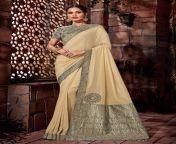 satin silk lace designer saree in cream 184662 1000x1375.jpg from satin silk saree aunty in doctor wife