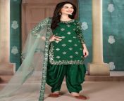 green art silk salwar kameez 156260.jpg from indian punjabi open salwar suit and fuck