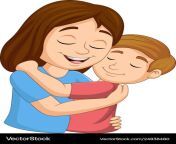 cartoon happy mother hugging her son vector 24838480.jpg from cartoon mom son comic