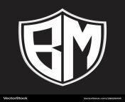 bm logo monogram with shield shape isolated vector 29629095.jpg from bm