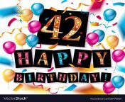 42 years anniversary happy birthday vector 20470550.jpg from 42 ထိုင်​​အော