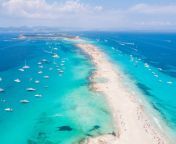 aerial view of turquoise waters around formentera island in ibiza.jpg from island nude beach sex jpg