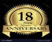 18 years happy anniversary gold seal design vector 21168841.jpg from 18 yerrs