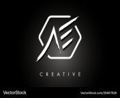 ae a e brushed letter logo design with creative vector 25657526.jpg from æ¥å