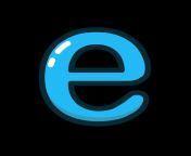 lowercase letter e blue 1024.png from ee png