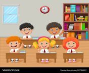 cartoon school kids raising hand in the classroom vector 22718057.jpg from video com 10 school student blood hot village very xxx