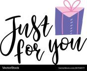 just for you text with gift box vector 28709377.jpg from for you