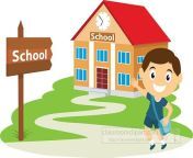 boy going to school and waving school clipart 30017.jpg from to school