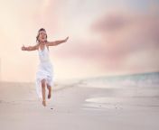 smiley cute little girl is running on beach sand wearing white dress cute.jpg from देसी प्यारा लड़की प्रिया प्रदर्शन उसके गरम स्तन बि