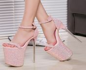 pink glitter bling bling platforms stiletto super high heels shoes 800x800.jpg from pink 88@com